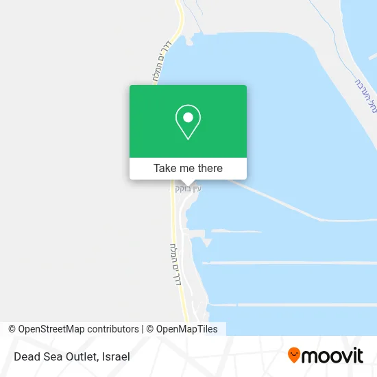 Dead Sea Outlet map