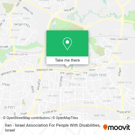Ilan - Israel Association For People With Disabilities map