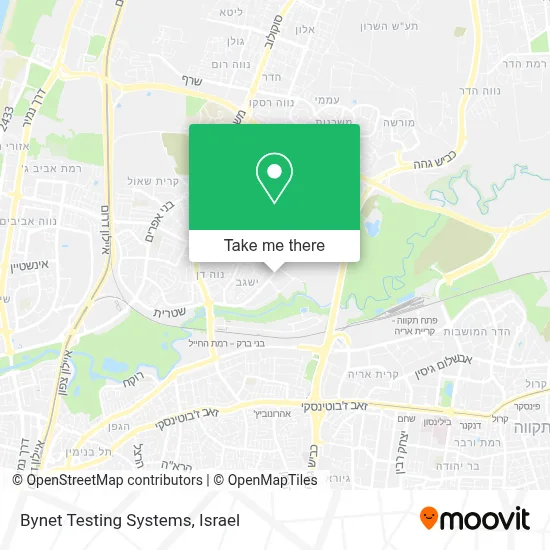 Bynet Testing Systems map
