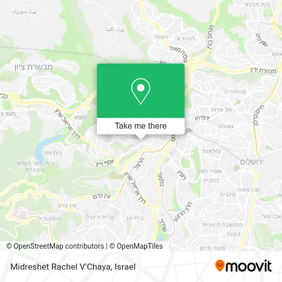 Midreshet Rachel V'Chaya map