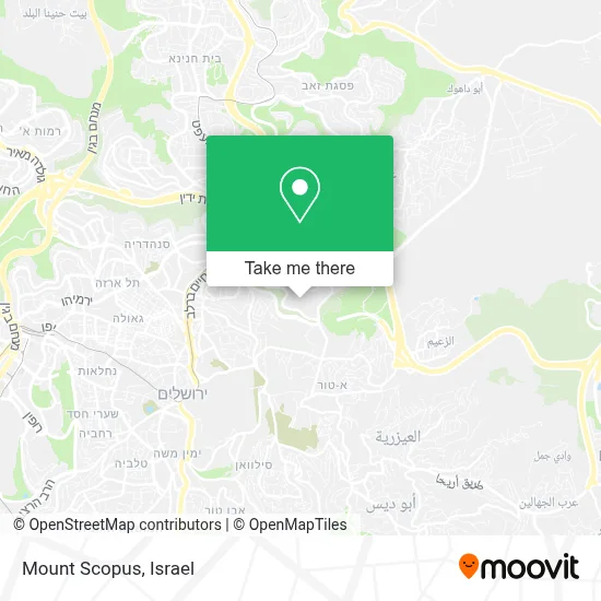 Mount Scopus map