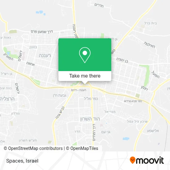 Spaces map