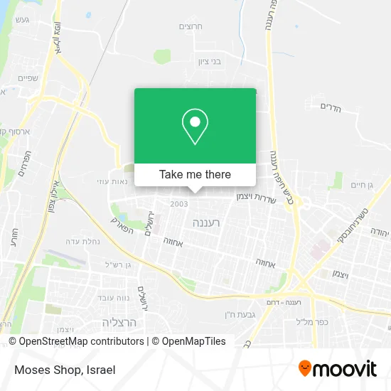 Moses Shop map