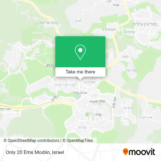 Only 20 Ems Modiin map