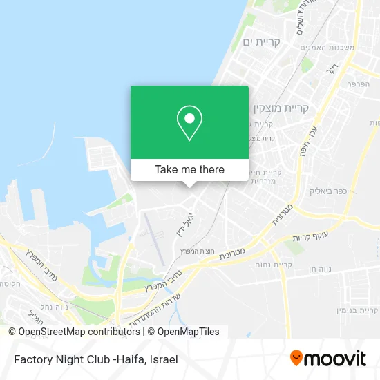 Factory Night Club -Haifa map