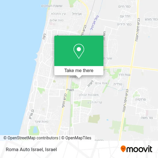 Roma Auto Israel map