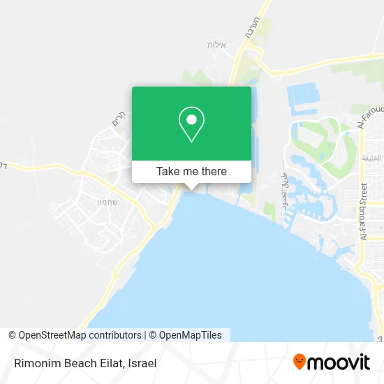 Rimonim Beach Eilat map