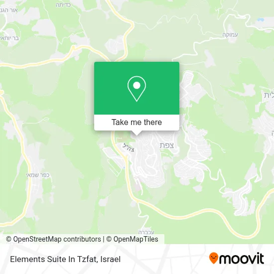 Elements Suite In Tzfat map