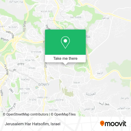 Jerusalem Har Hatsofim map