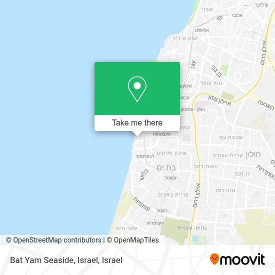 Bat Yam Seaside, Israel map