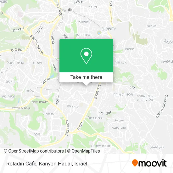 Roladin Cafe, Kanyon Hadar map