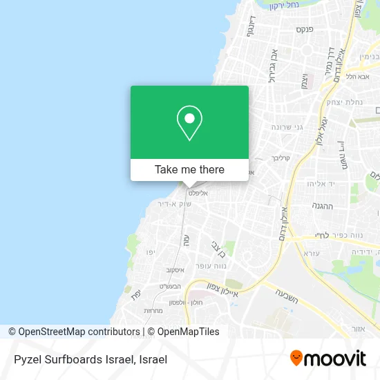Pyzel Surfboards Israel map