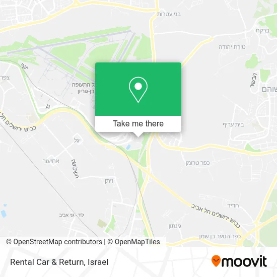 Rental Car & Return map