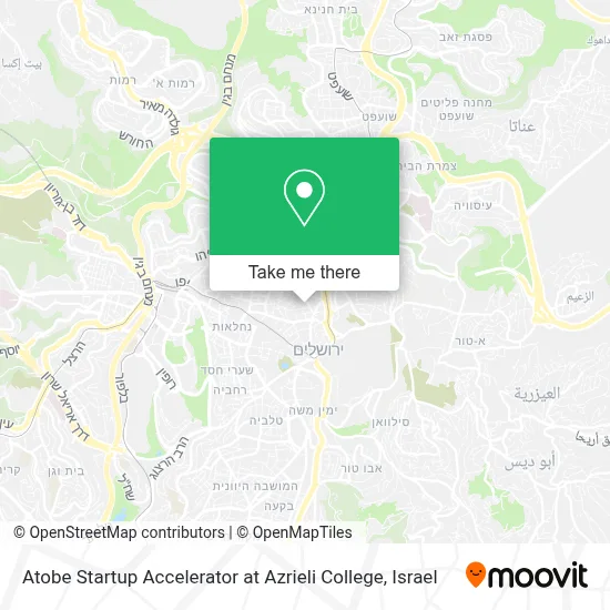 Atobe Startup Accelerator at Azrieli College map