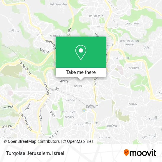 Turqoise Jerusalem map