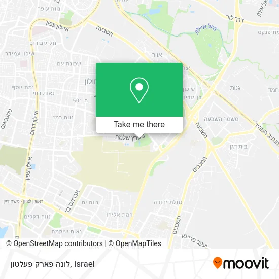 Карта לונה פארק פעלטון