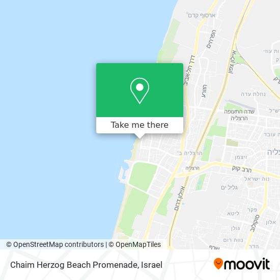 Chaim Herzog Beach Promenade map