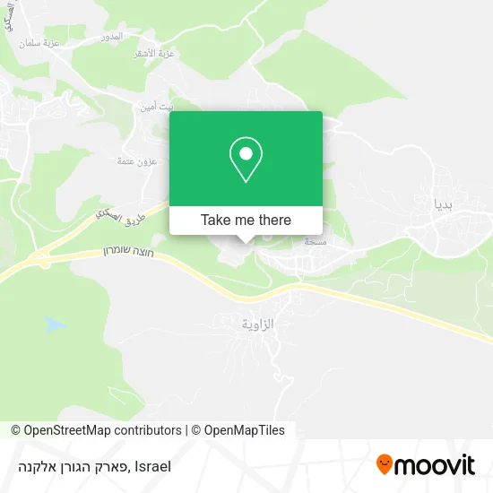 Карта פארק הגורן אלקנה