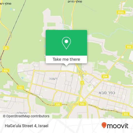 HaGe'ula Street 4 map