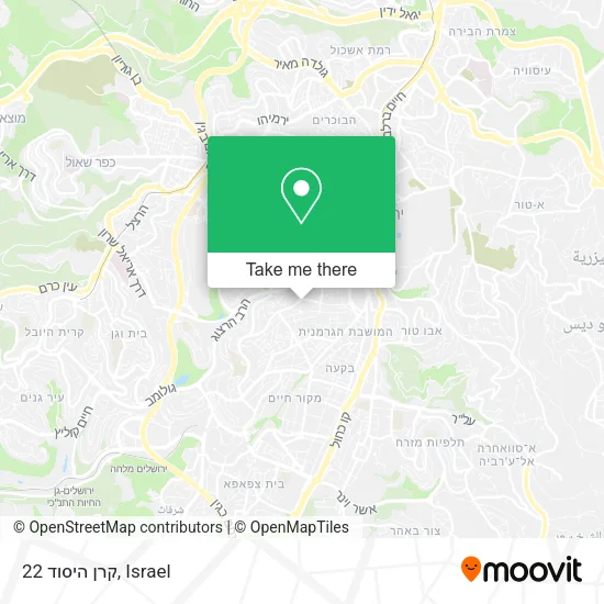 Карта קרן היסוד 22