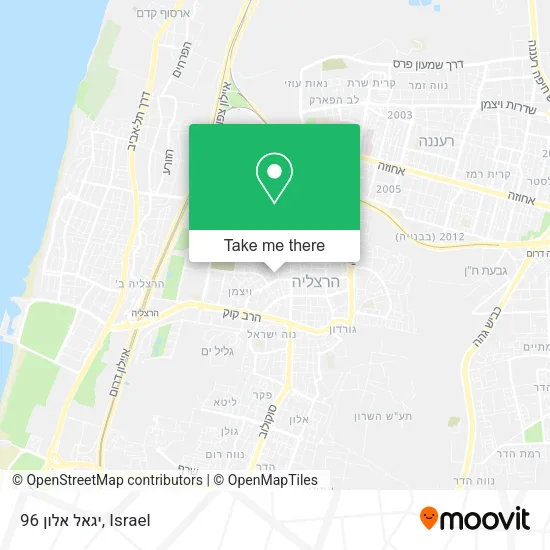Карта יגאל אלון 96