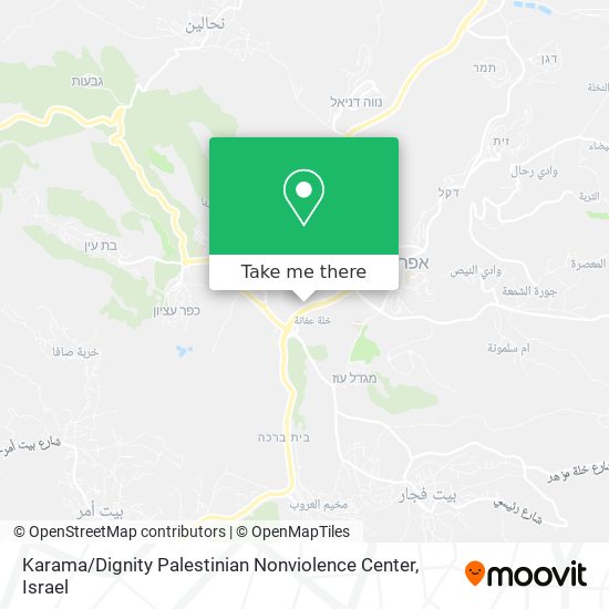 Karama / Dignity Palestinian Nonviolence Center map