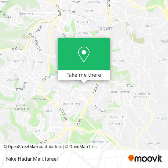 Карта Nike Hadar Mall