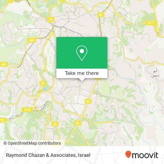 Raymond Chazan & Associates map