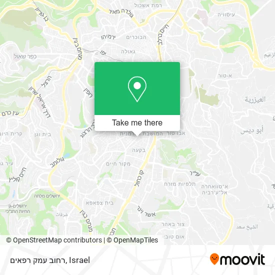 Карта רחוב עמק רפאים