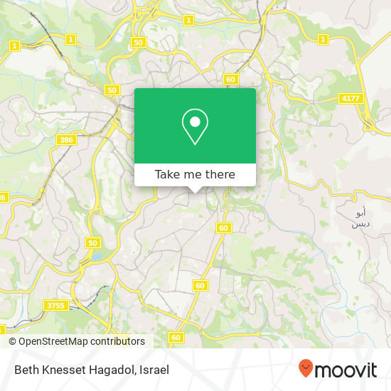 Beth Knesset Hagadol map