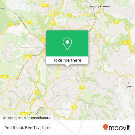 Yad Itzhak Ben Tzvi map