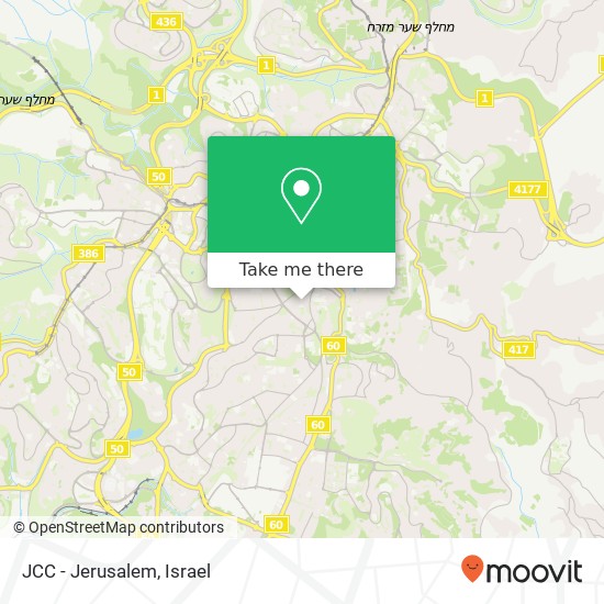 JCC - Jerusalem map