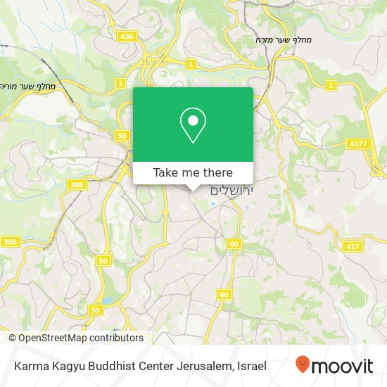 Karma Kagyu Buddhist Center Jerusalem map