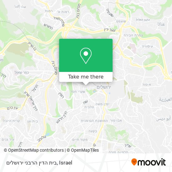 בית הדין הרבני ירושלים map