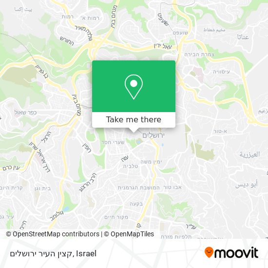 קצין העיר ירושלים map