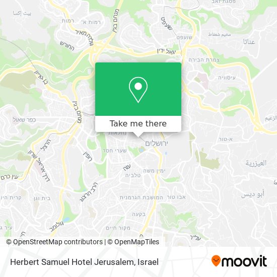 Herbert Samuel Hotel Jerusalem map