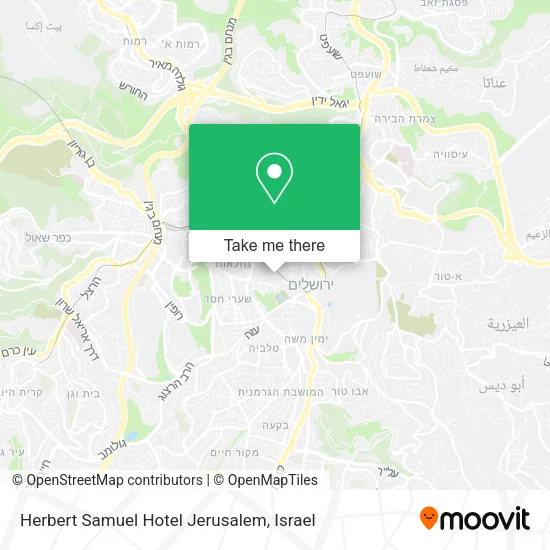 Карта Herbert Samuel Hotel Jerusalem