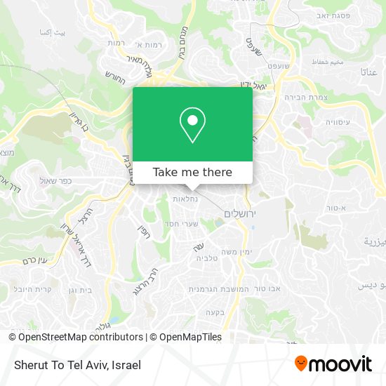 Sherut To Tel Aviv map