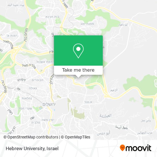 Hebrew University map