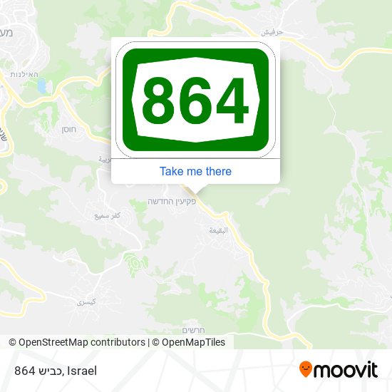 כביש 864 map