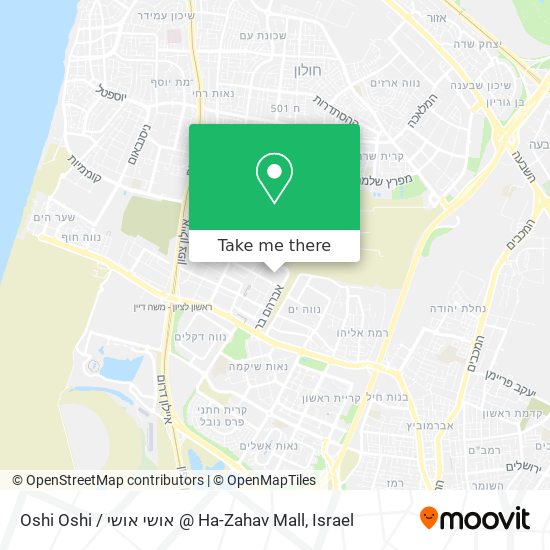 Oshi Oshi / אושי אושי @ Ha-Zahav Mall map