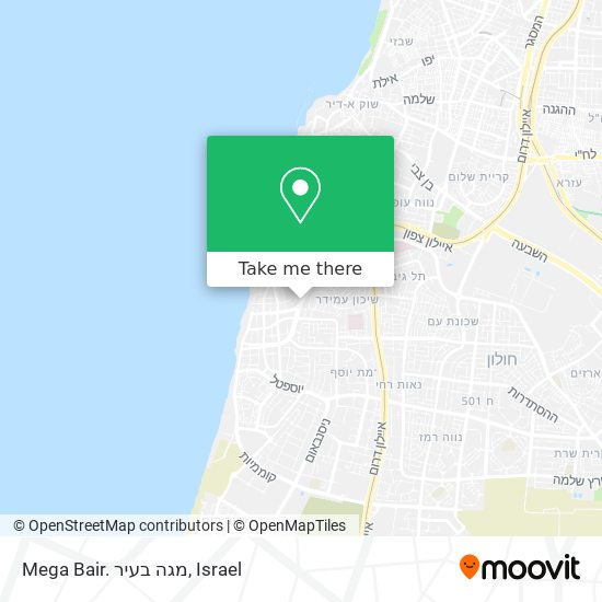 Карта Mega Bair. מגה בעיר