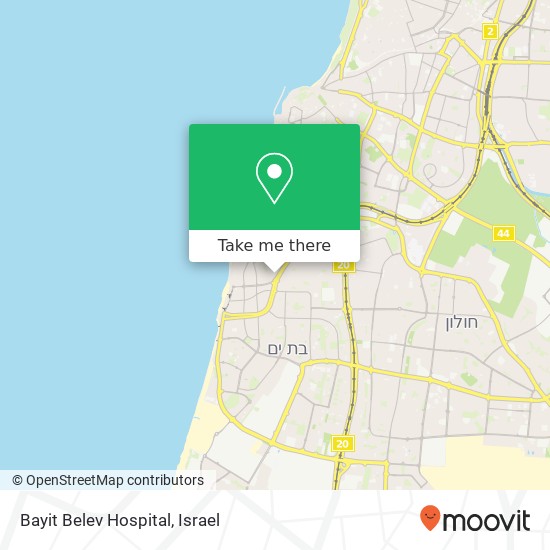 Bayit Belev Hospital map