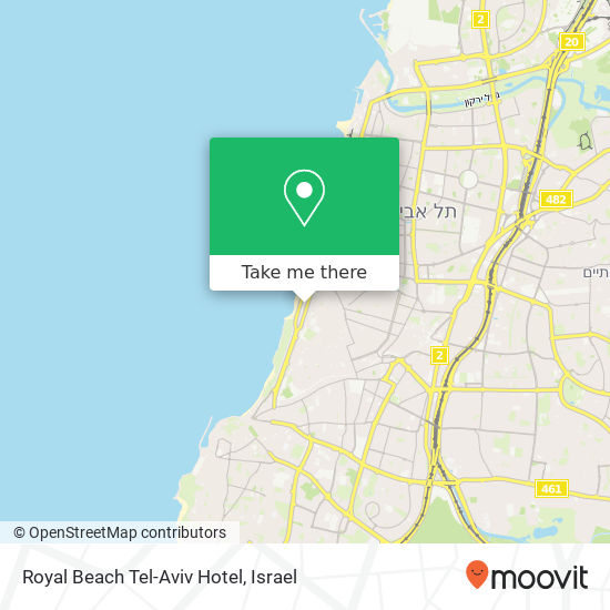 Карта Royal Beach Tel-Aviv Hotel