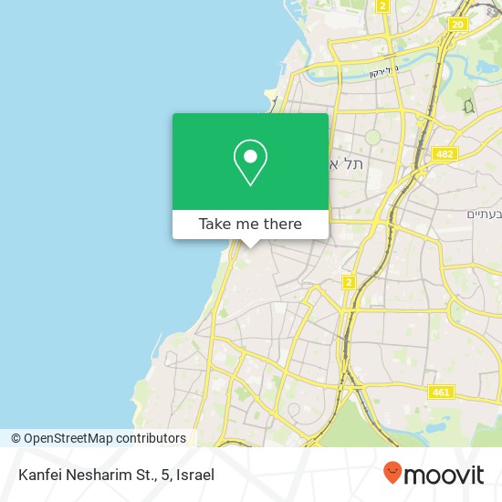 Kanfei Nesharim St., 5 map