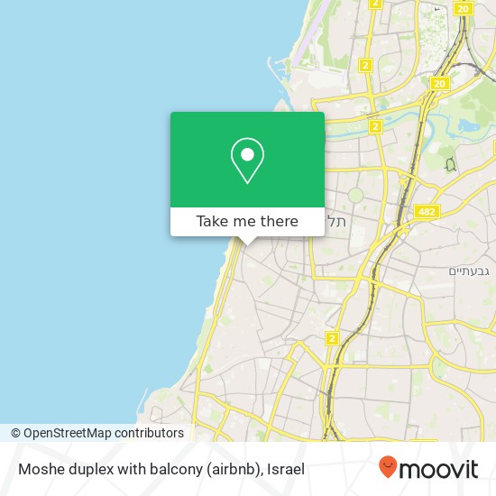 Moshe duplex with balcony (airbnb) map