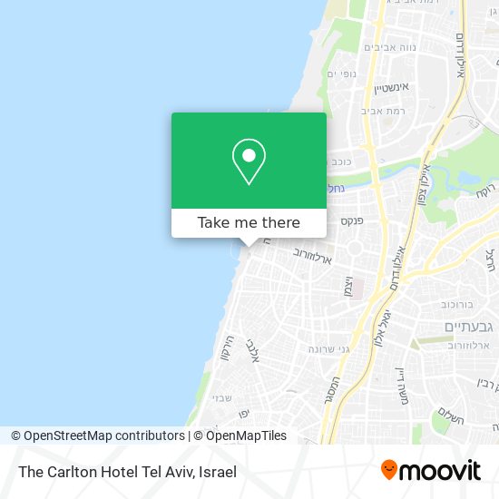 The Carlton Hotel Tel Aviv map