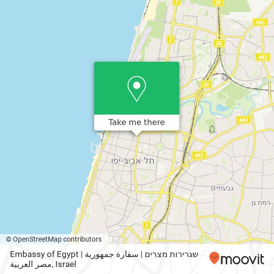 Embassy of Egypt | שגרירות מצרים | سفارة جمهورية مصر العربية map