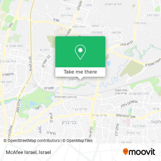 Карта McAfee Israel