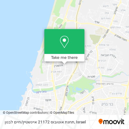 תחנת אוטובוס 21172 איינשטיין / חיים לבנון map